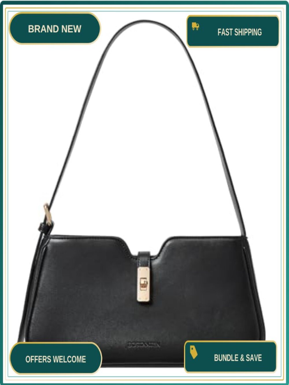 Faux Leather Shoulder Hobo Bag with Adjustable Strap for Work Travel